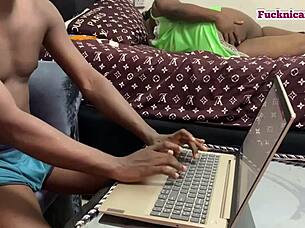 bbw ebony girlfriend demands big dick satisfaction before work