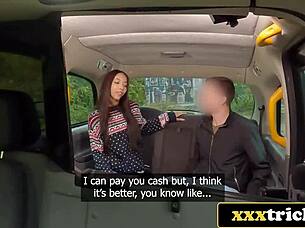 Brazilian Hottie Fucked Hard Rear Seat After Xmas Shopping!