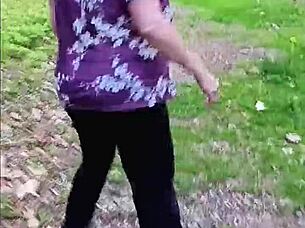 Bend over big tits milf, let's fuck deep in the woods?