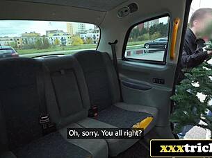 Brazilian Hottie Fucked Hard Rear Seat After Xmas Shopping!