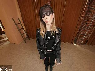 Skinny Teen Furiosa Sucks Monster Cock Cosplay Pov