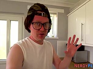 Fuck yeah, that Leeds nerd fingerbangs skinny British babe hard!