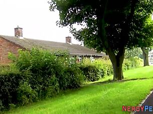 big tit slut gulps down nerd's throbbing cock eagerly