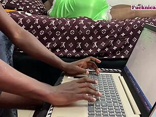 bbw ebony girlfriend demands big dick satisfaction before work