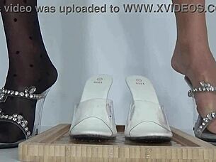 watch me pee soaking my heels wet