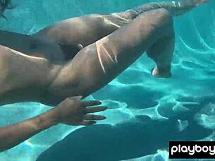 Oh god, finger this hairy ebony milf pussy underwater now!