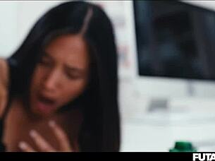 may thai's futa cock erupts redhead cum mouthful