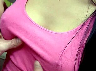 asian thai teen's perfect big tits bounce in tourist bareback fuck