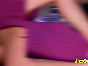 small tits blonde babe unleashes huge foot fetish fantasy stroking jizz-covered feet
