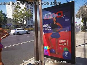 Hermosa flaquita tranny exhibits gaping ass publicly in cdmx