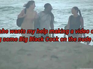 Helena Price Films Exhibitionist Wife Stefanie Mafra's Interracial Beach Fuck