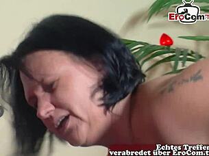 german bbw housewife films amateur ffm group sex with saggy tits swinging