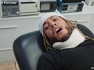 nurse ryan reid gags on muscular patient's cock