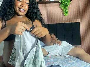 Pregnant black wife begs hubby for creampie in every position