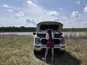 wow student skirt hike pays with car pounding!