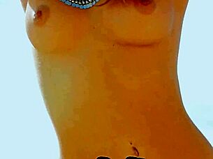 babe poses and strips outdoors for playboy