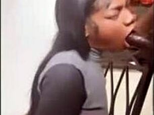 11 Inch Black Cock Blowjob Cumshot from Keisha Minaj