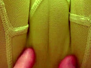 rubbing puffy wet pussy through soaked tight leggings
