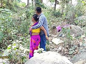 desi stepdad catches stepdaughter outside for wild pussy fuck