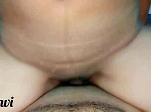 my cute girl rides my cock loving cowgirl ride 🔥