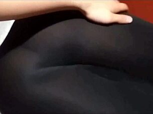 friend's boss looks stunning in tight leggings sleepover