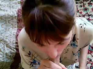 Good morning babe, time for deepthroat blowjob and facial cumshot!