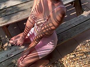 italian milf artemisia love flashes juicy natural tits outdoors 😍