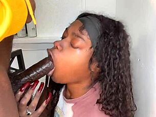 11 Inch Black Cock Blowjob Cumshot from Keisha Minaj