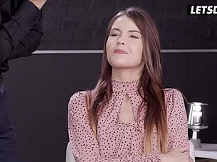 can this european anal slut take the deepest drilling from monster cock?