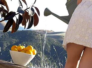 Jillian Janson cums naturally outdoors loving every touch 😍🌿