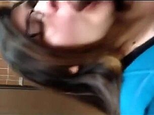 gordita nerd savors massive monster cock orally like a pro