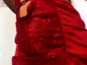 Red panties tease anal ass play 😏🍑