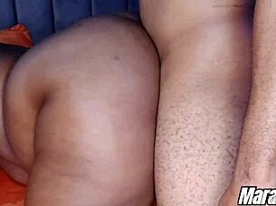 horny black couple goes at it doggystyle with juicy wet pussy pounding 💦🐱