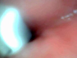 endoscope catches huge cock exploding cum deep inside close up view