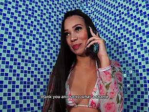 I fucked sauna guy huge cock creampie boyfriend away