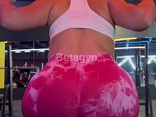 hey cute latina with big natural tits fucking trainer first time