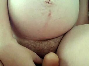 pregnant milf rides her toy to orgasm watch me squirm 😏💦