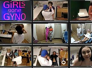 nurse teases patient backstage with her big natural tits and ass