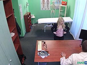Desperate for Bigger Boobs Patient Begs Doctor in Fake Hospital