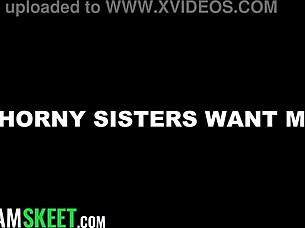 violet moore and celestina blooms blackmail teacher for dirty dp cum facial