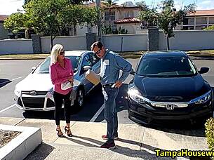 Delivery guy, you gonna fuck my shaved pussy now?