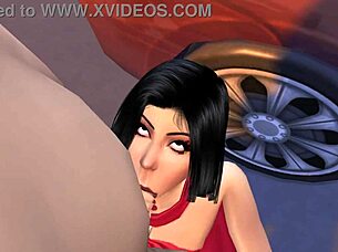 bella goth drops to knees for sexy public blowjob sims 4 😈💦