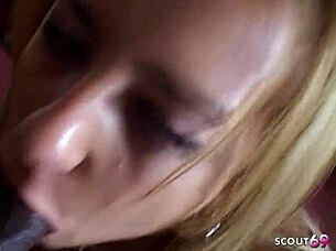blonde latina with big tits takes bbc anal in homemade tape