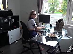 Tutor Skips Lessons for Intense Creampie Fuck Session