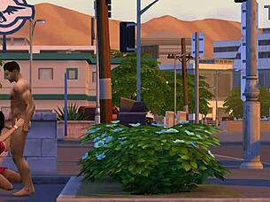 bella goth drops to knees for sexy public blowjob sims 4 😈💦