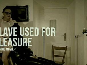 Dominatrix mistress april punishes bound slave with big cock assfucking