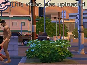 bella goth drops to knees for sexy public blowjob sims 4 😈💦