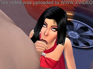 bella goth drops to knees for sexy public blowjob sims 4 😈💦