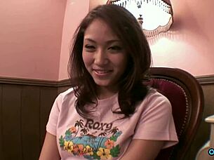 pov helping sweet asian angel nail her first casting with handjob and cum