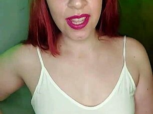 Sexy redhead latina aunt teaches dirty joi masturbation orgasm